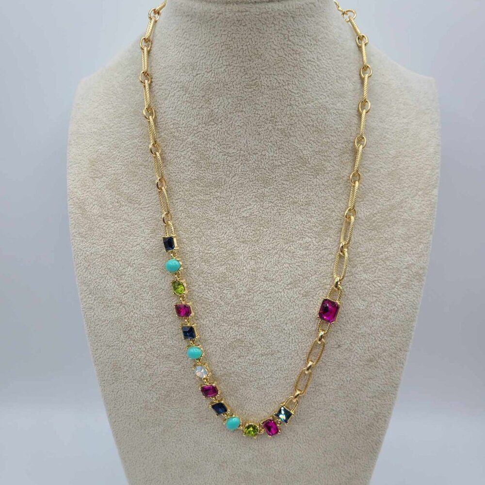 R J Graziano Multi Color Crystal Necklace
